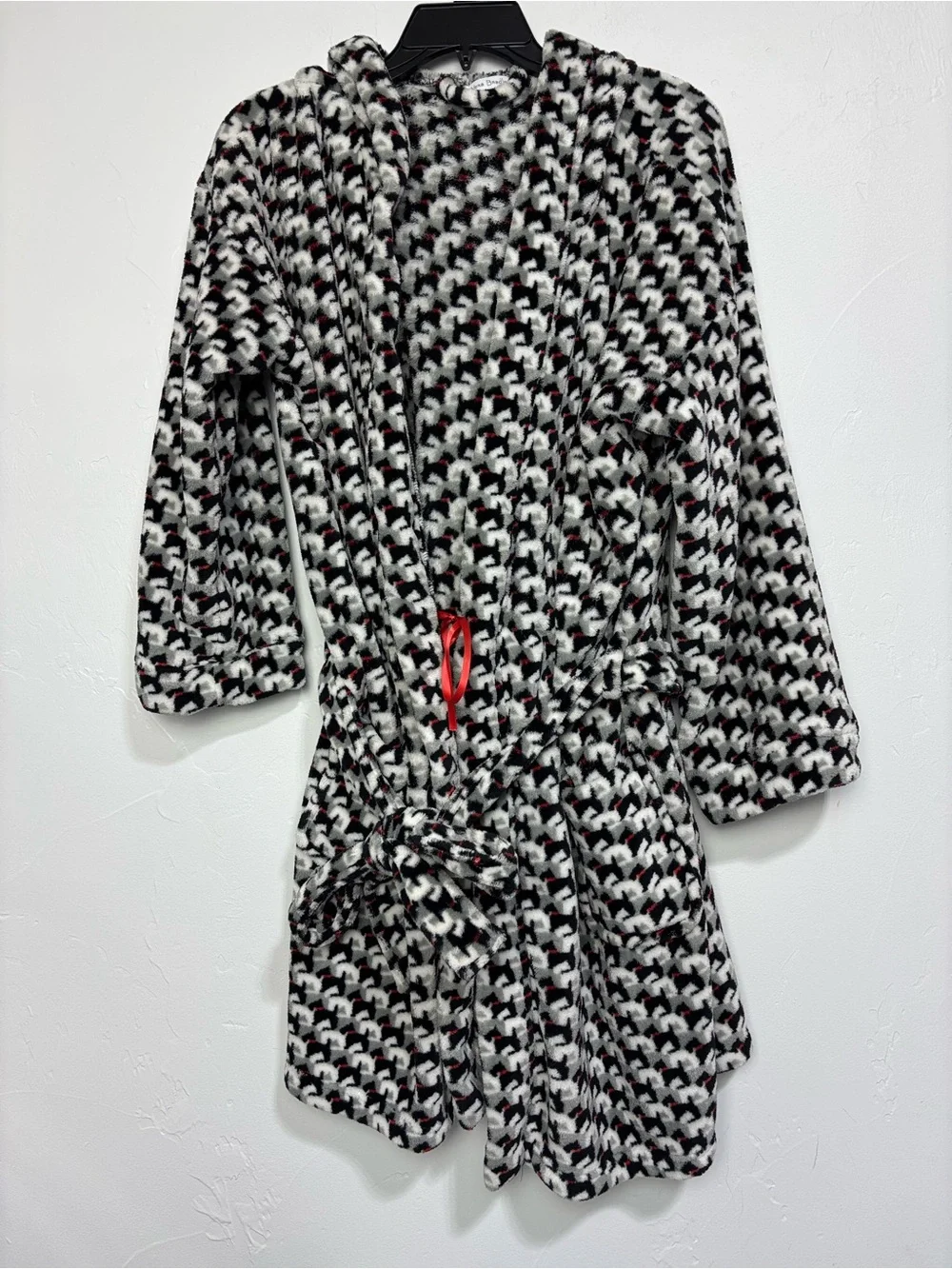 Vera Bradley Scottie Dogs Robe Bath Comfort Fleece Cozy Warm Women's Small/M